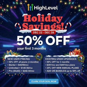 Go HighLevel Holiday Week Promo 2025 - GHLCentral.com